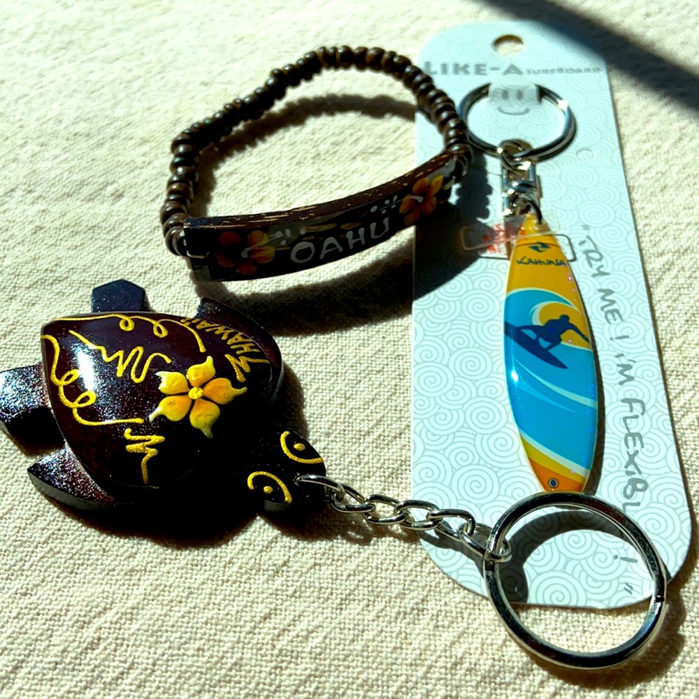 Trio of Hawaiian Accessories Hibiscus